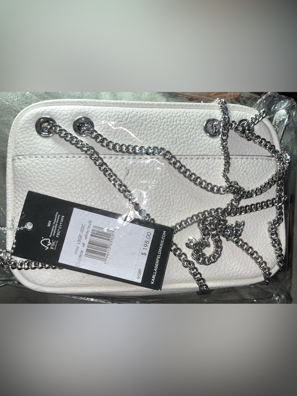 Karl Lagerfeld Beige Paris Patch Crossbody Bag - Picture 4 of 5